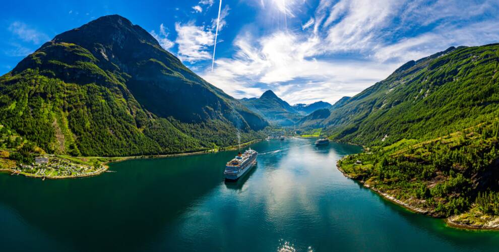 Bootsfahrt auf dem Geiranger Fjord